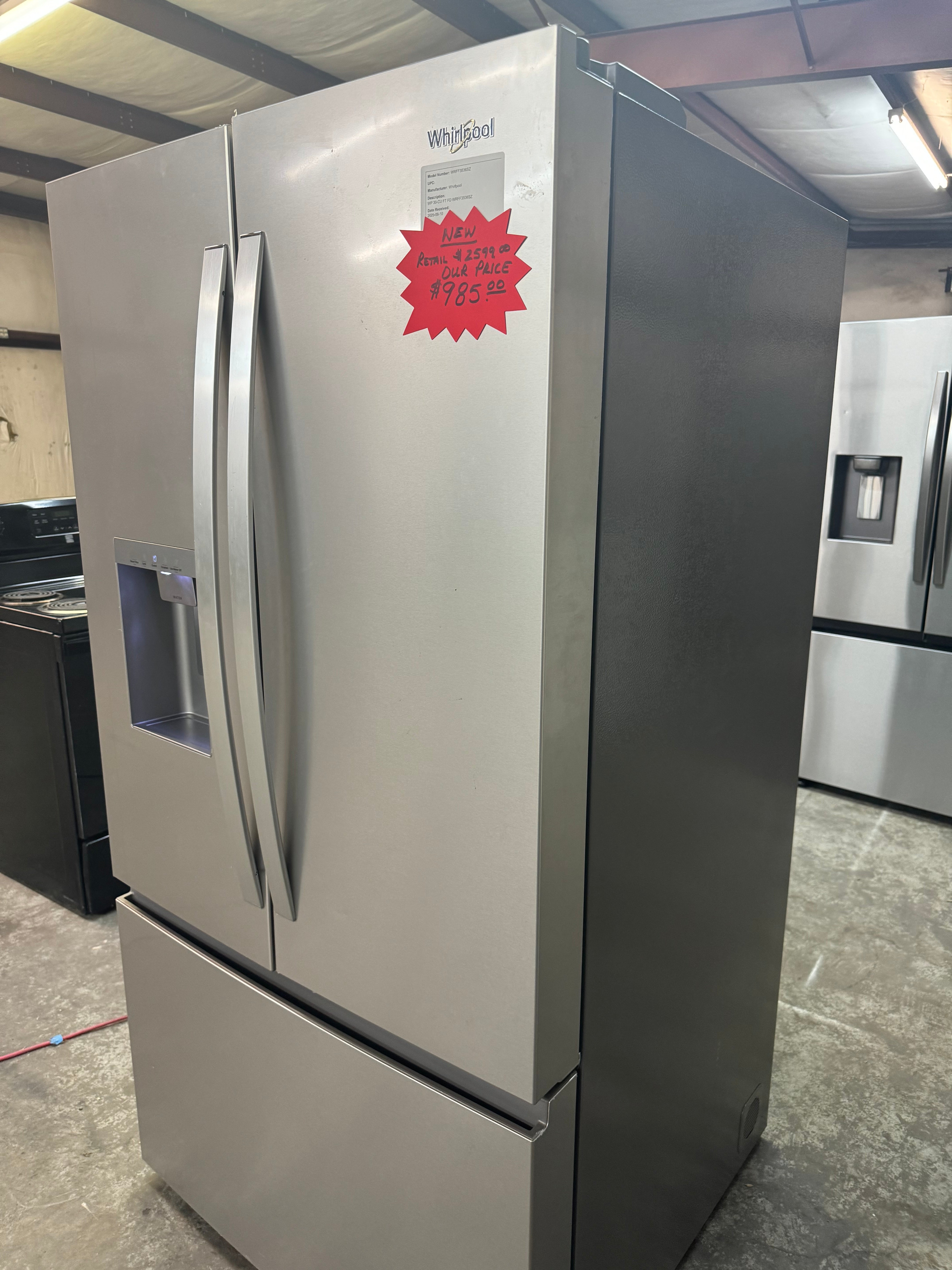 2025 New Whirlpool Refrigerator