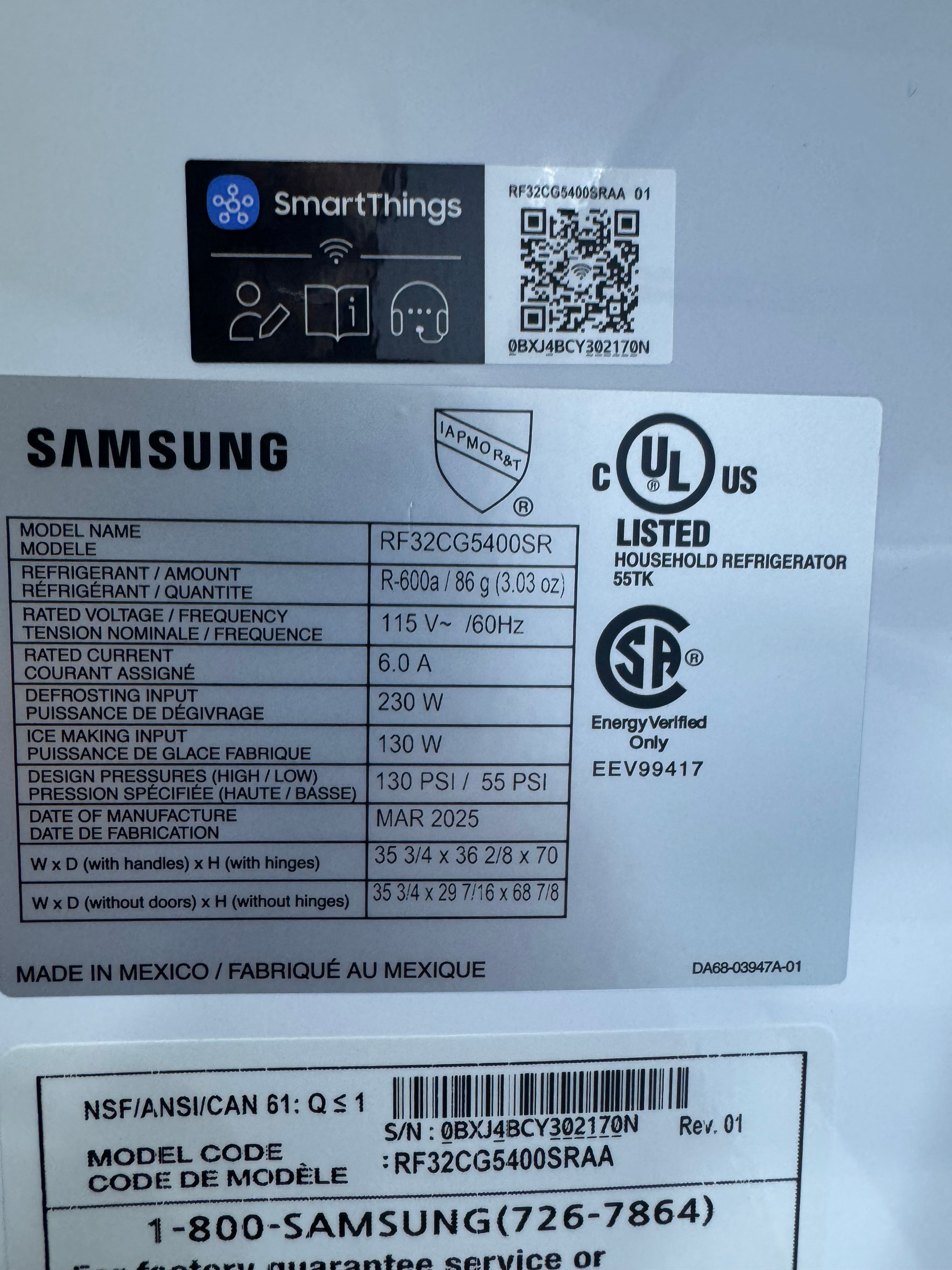 Samsung Smart French Door Refrigerator