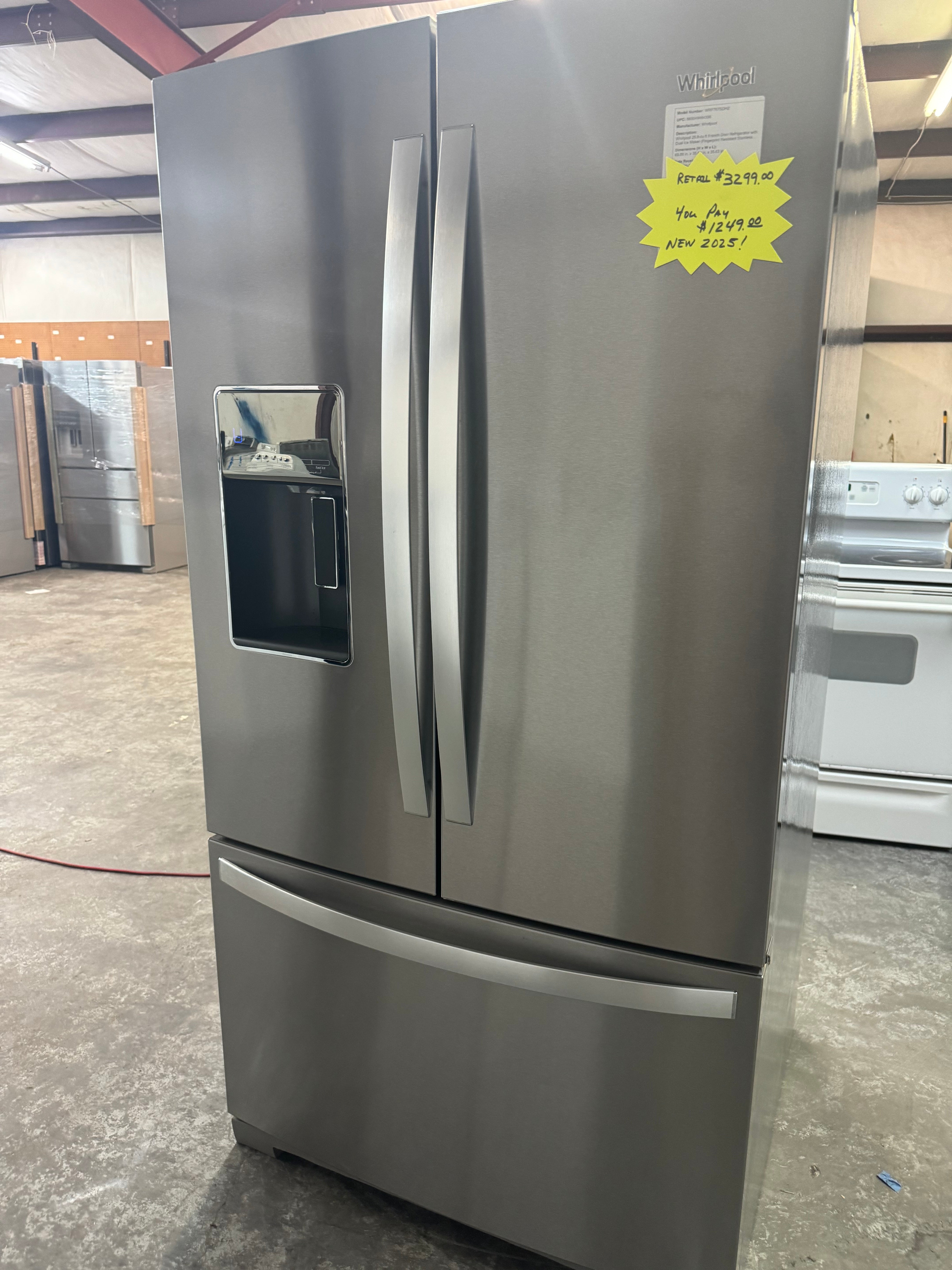 Whirlpool French Door Refrigerator (Dual Ice Maker) 2025 Model SAVE $2000!